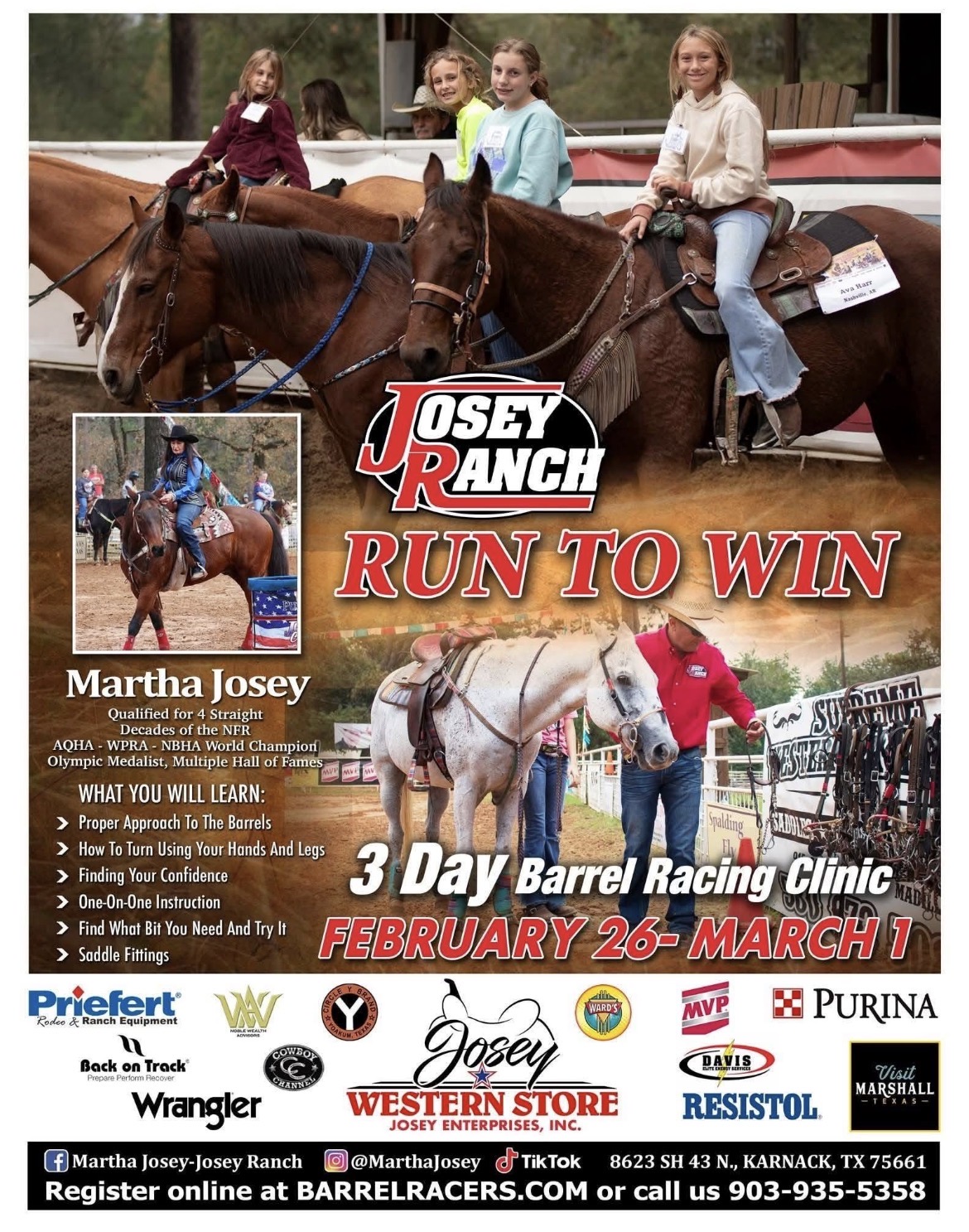 Flyer 1 for Josey Ranch Clinic 