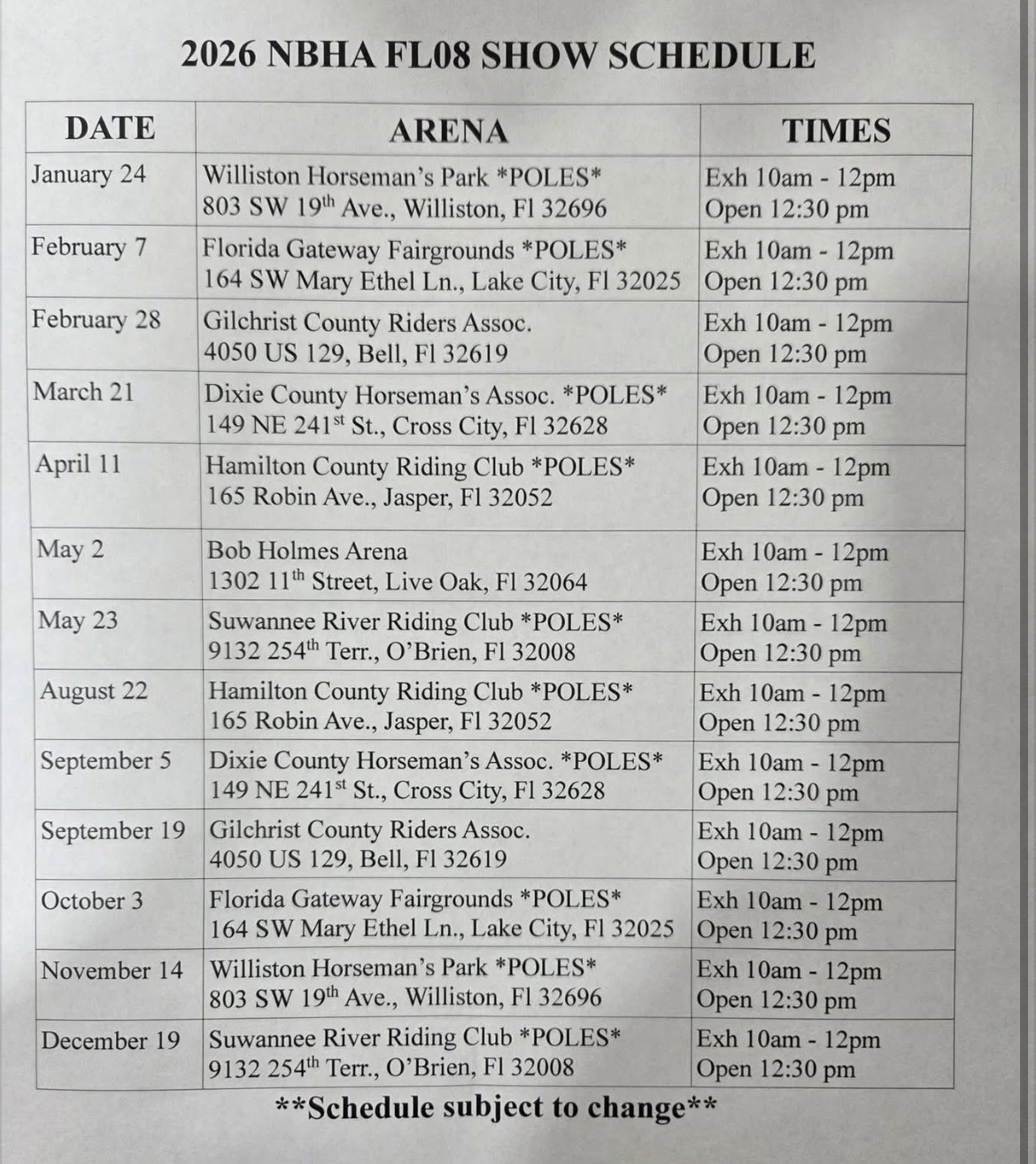 Flyer 1 for NBHA FL08