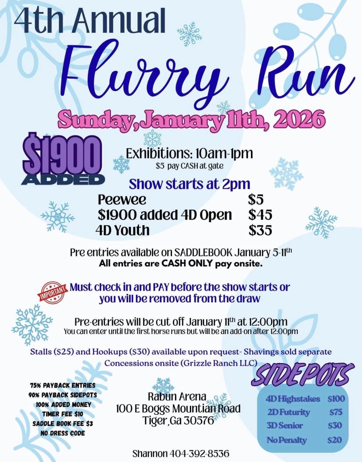 Flyer 1 for 4th Annual Flurry Run 