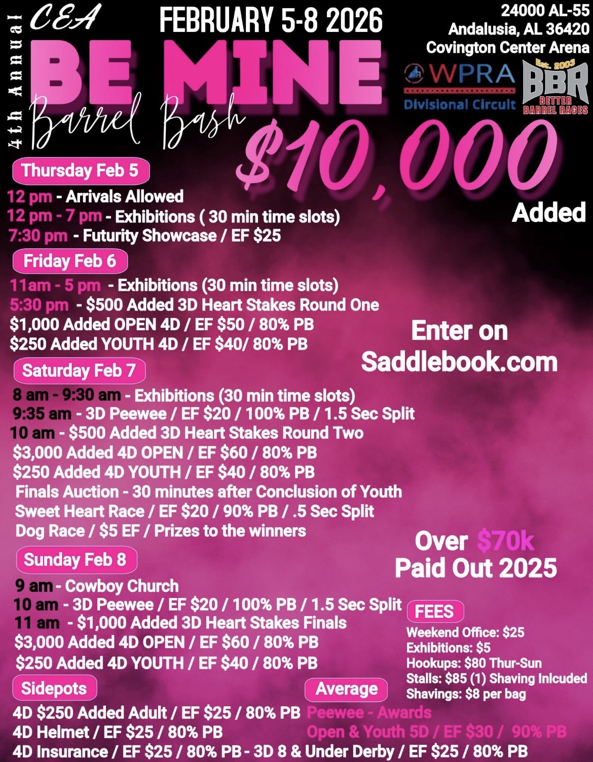 Flyer 1 for Be Mine Barrel Bash