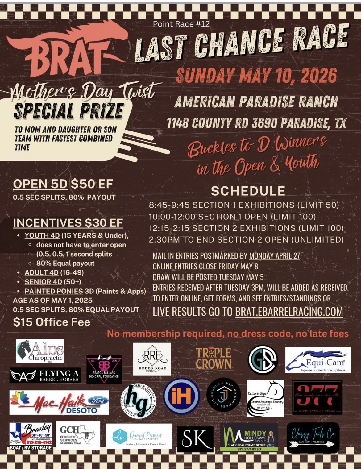 Flyer 1 for Brat Last Chance Run 