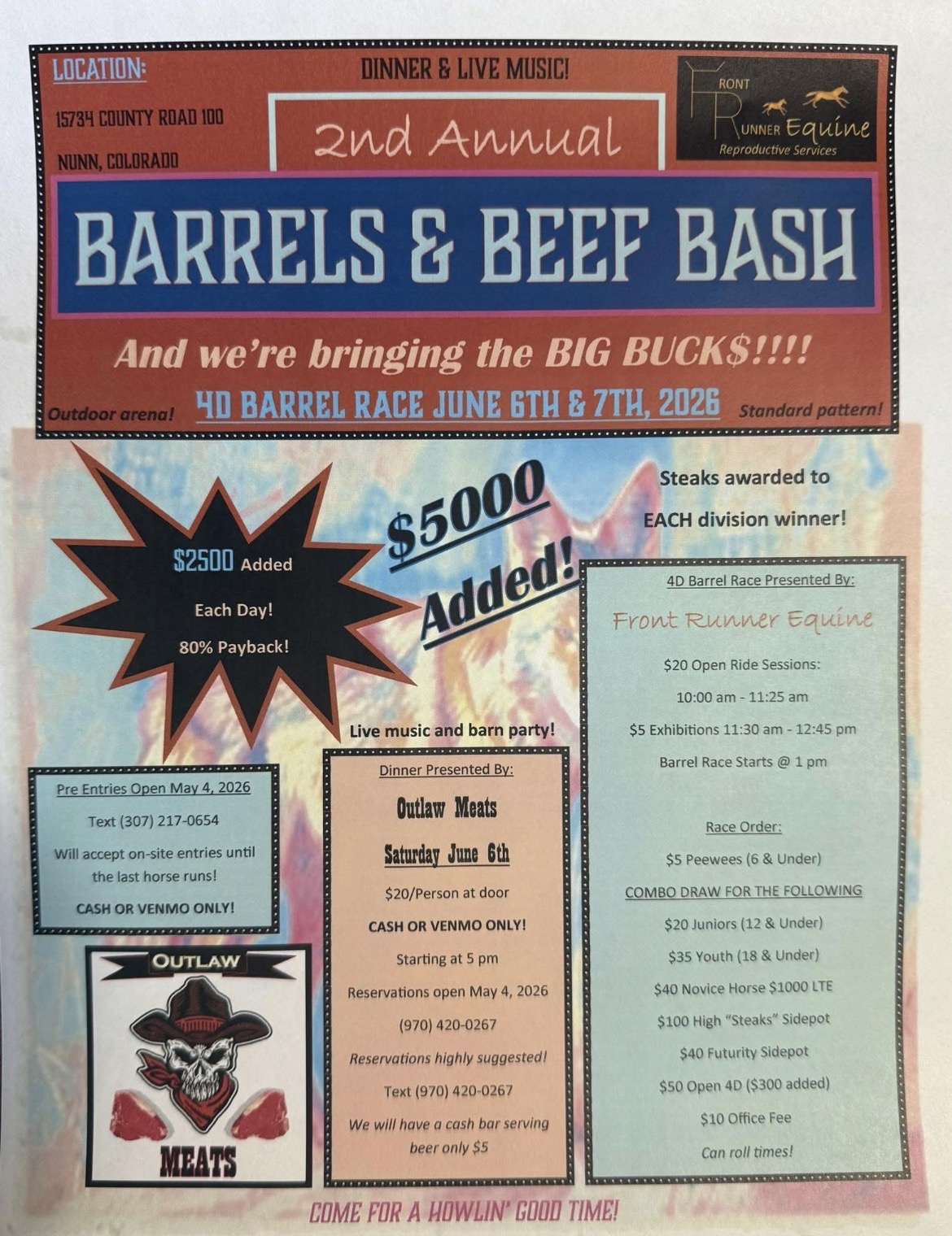 Flyer 1 for Barrels & Beef Bash 