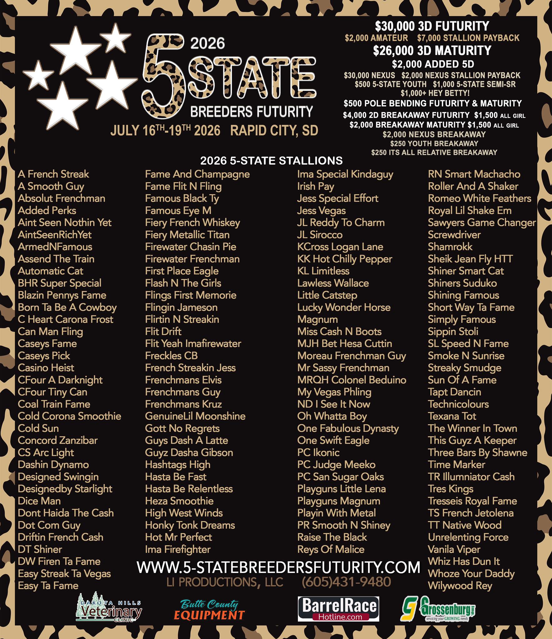 Flyer 1 for 5 State Breeders Futurity