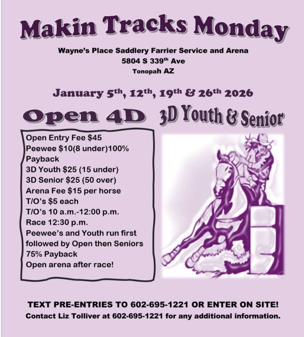 Flyer 1 for Making Tracks Monday 