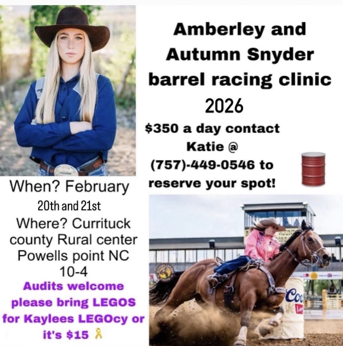 Flyer 1 for Amberley and Auttum Snyder Clinic 