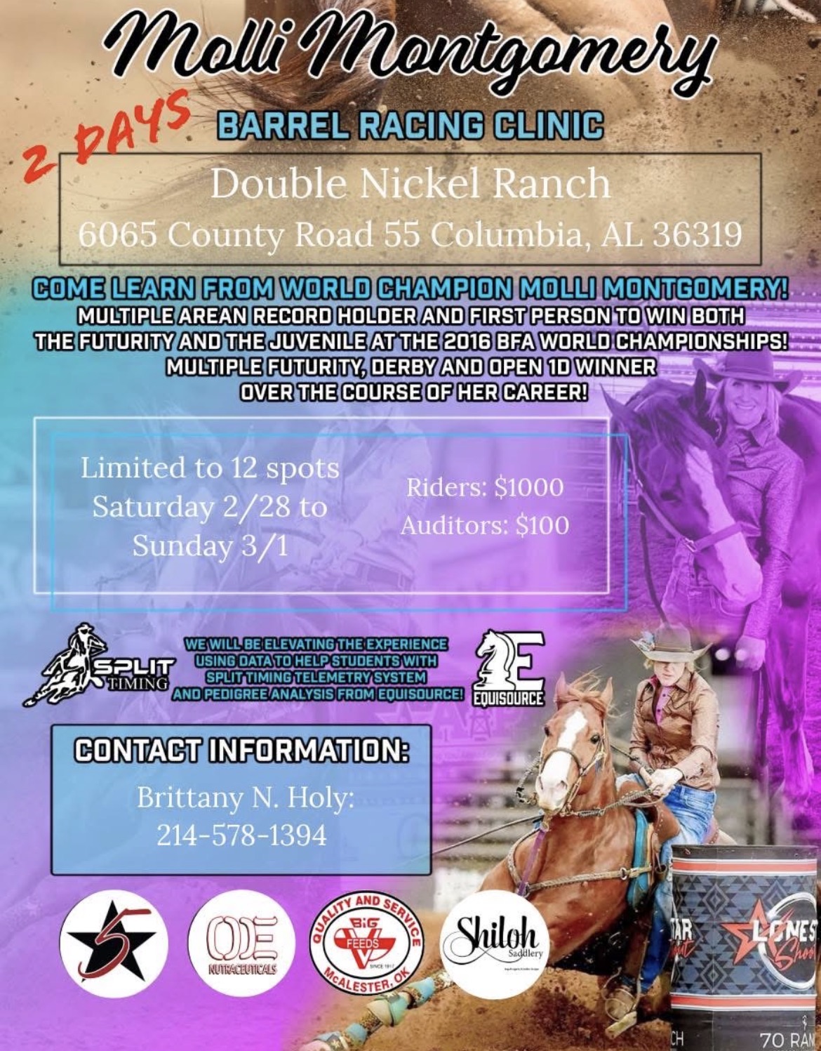 Flyer 1 for Molli Montgomery Clinic 