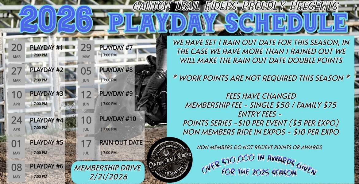 Flyer 1 for 2026 Canton Playday 