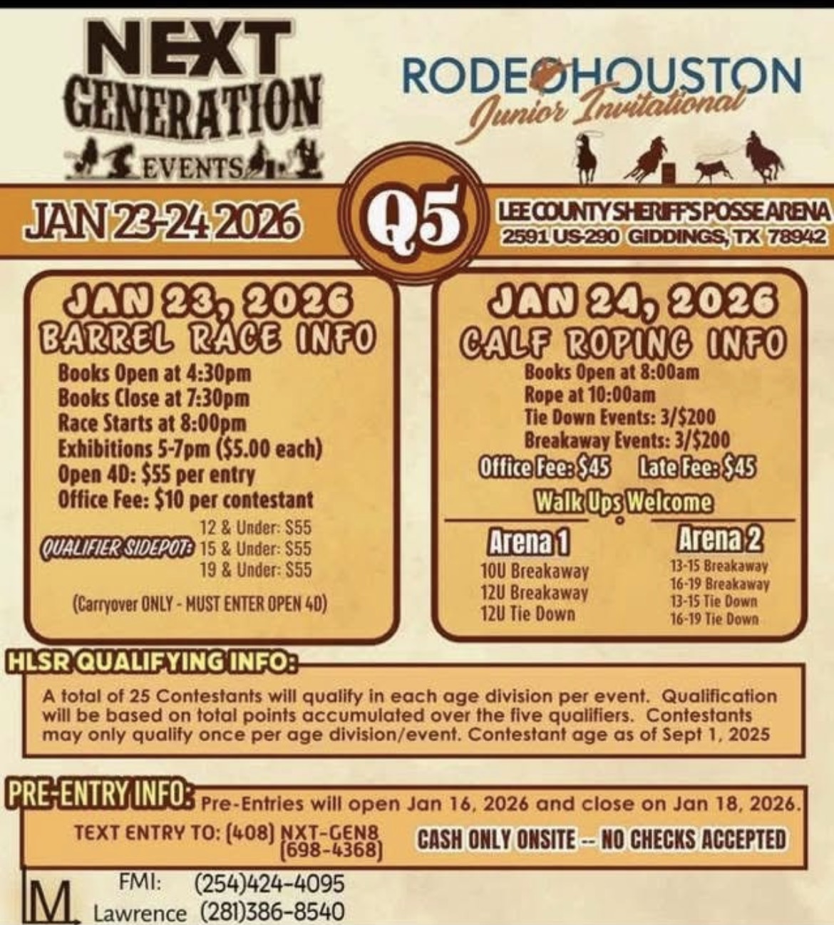 Flyer 1 for Next Generation Events Rodeo Houston Jr Invitations 