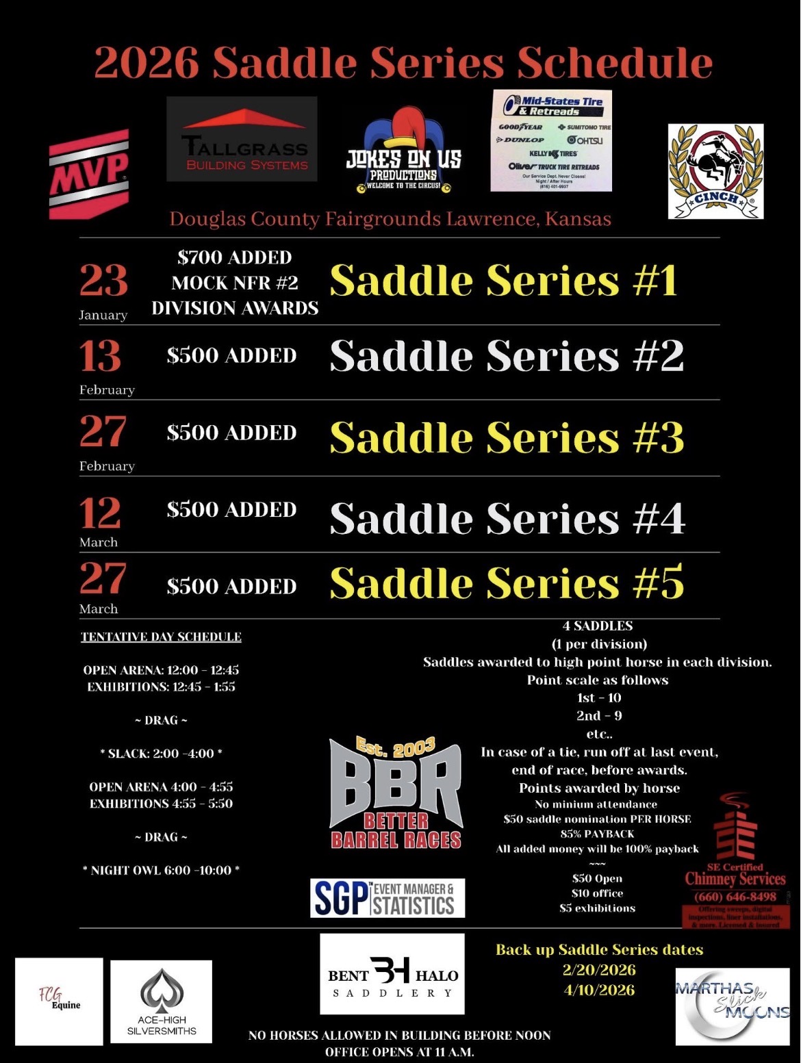 Flyer 1 for 2026 Saddle Series 