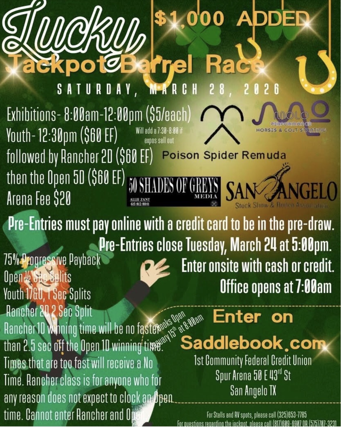 Flyer 1 for Lucky Jackpot Barrel Race 