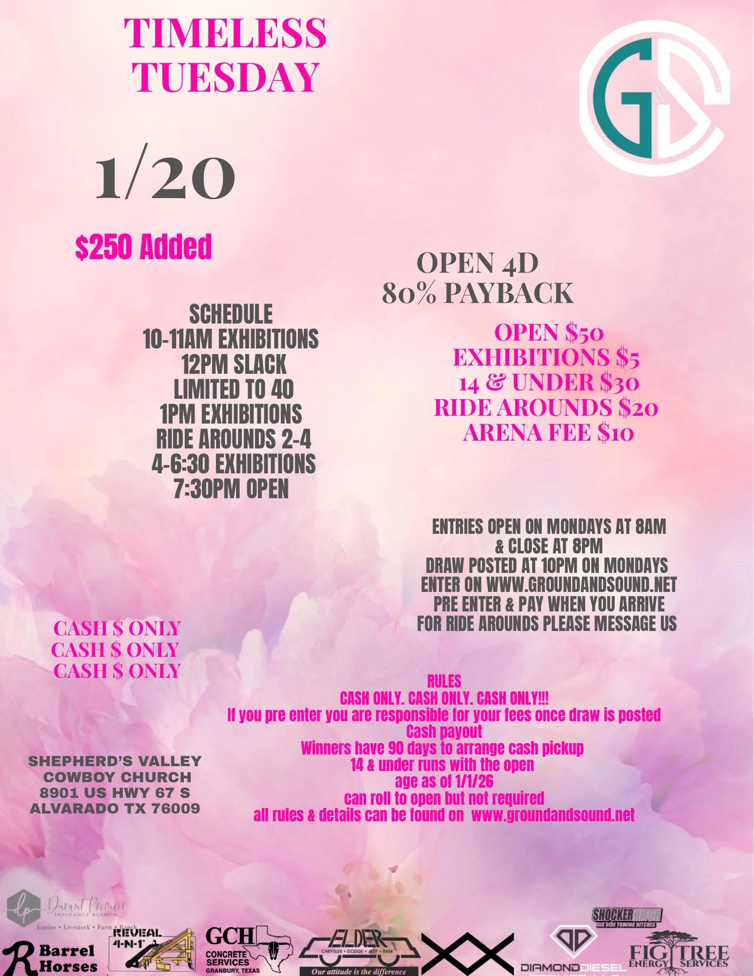 Flyer 1 for Timelss Tuesday