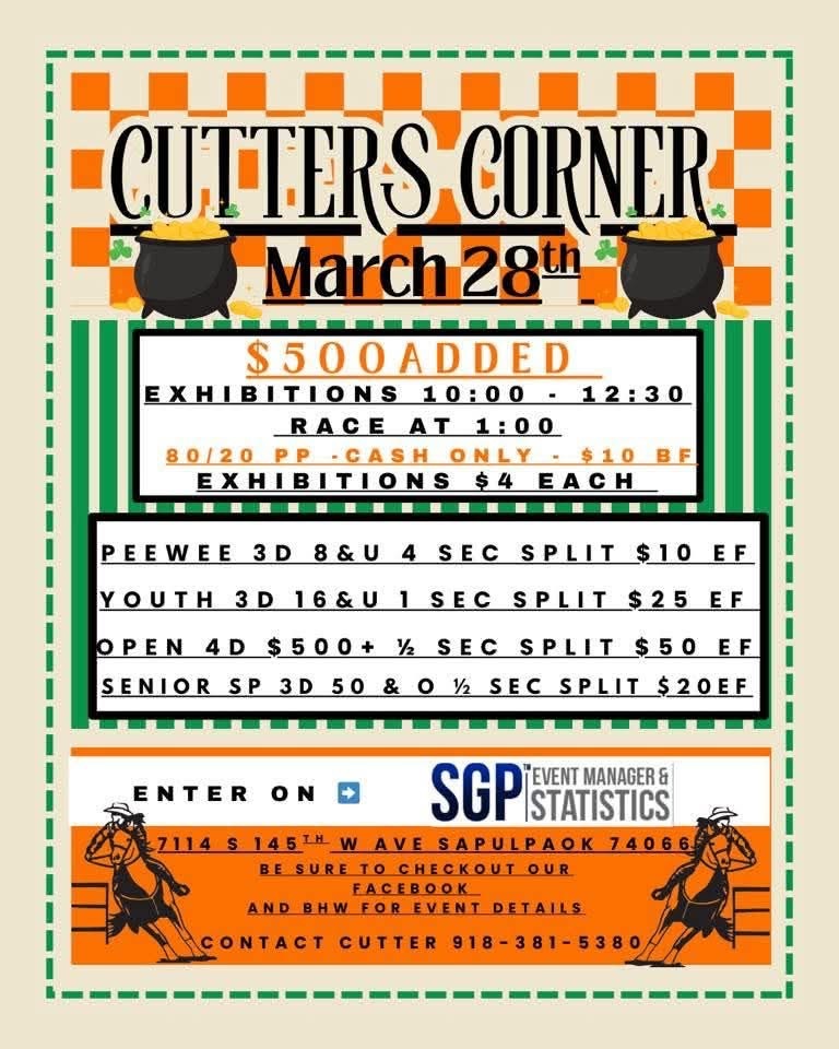 Flyer 1 for Cutters Corner Arena 2026 Schedule