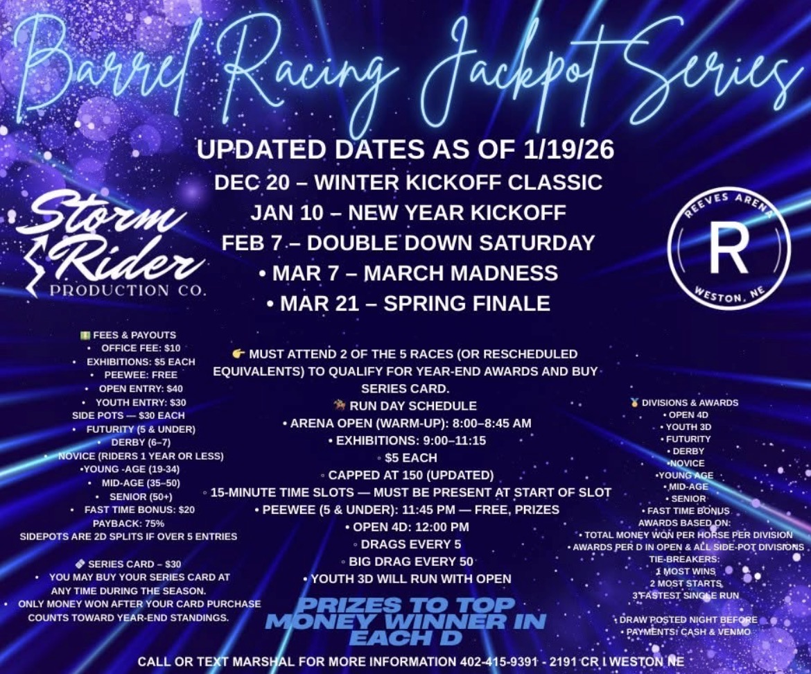 Flyer 1 for Barrel Racing Jackpot Series 
