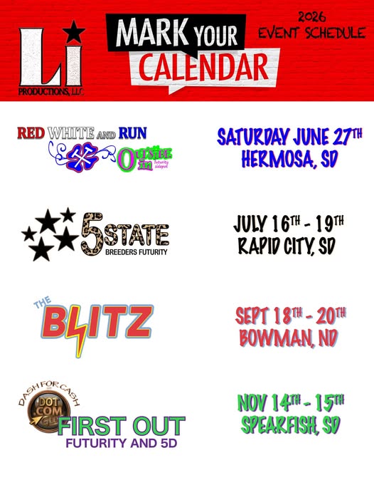 Flyer 1 for First Out Futurity and 5D