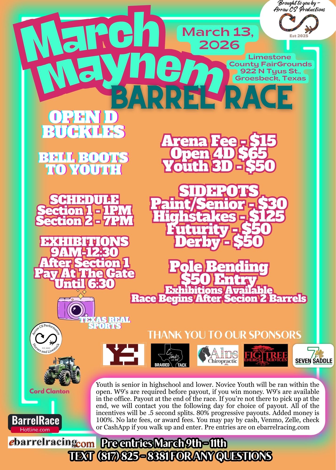 Flyer 1 for MARCH MAYHEM BUCKLE BARREL RACE