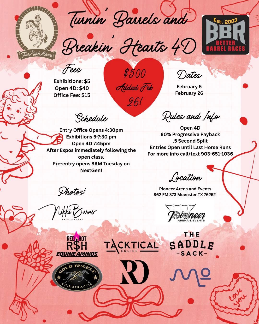 Flyer 1 for Turnin Barrels & Breakin Hearts 4D