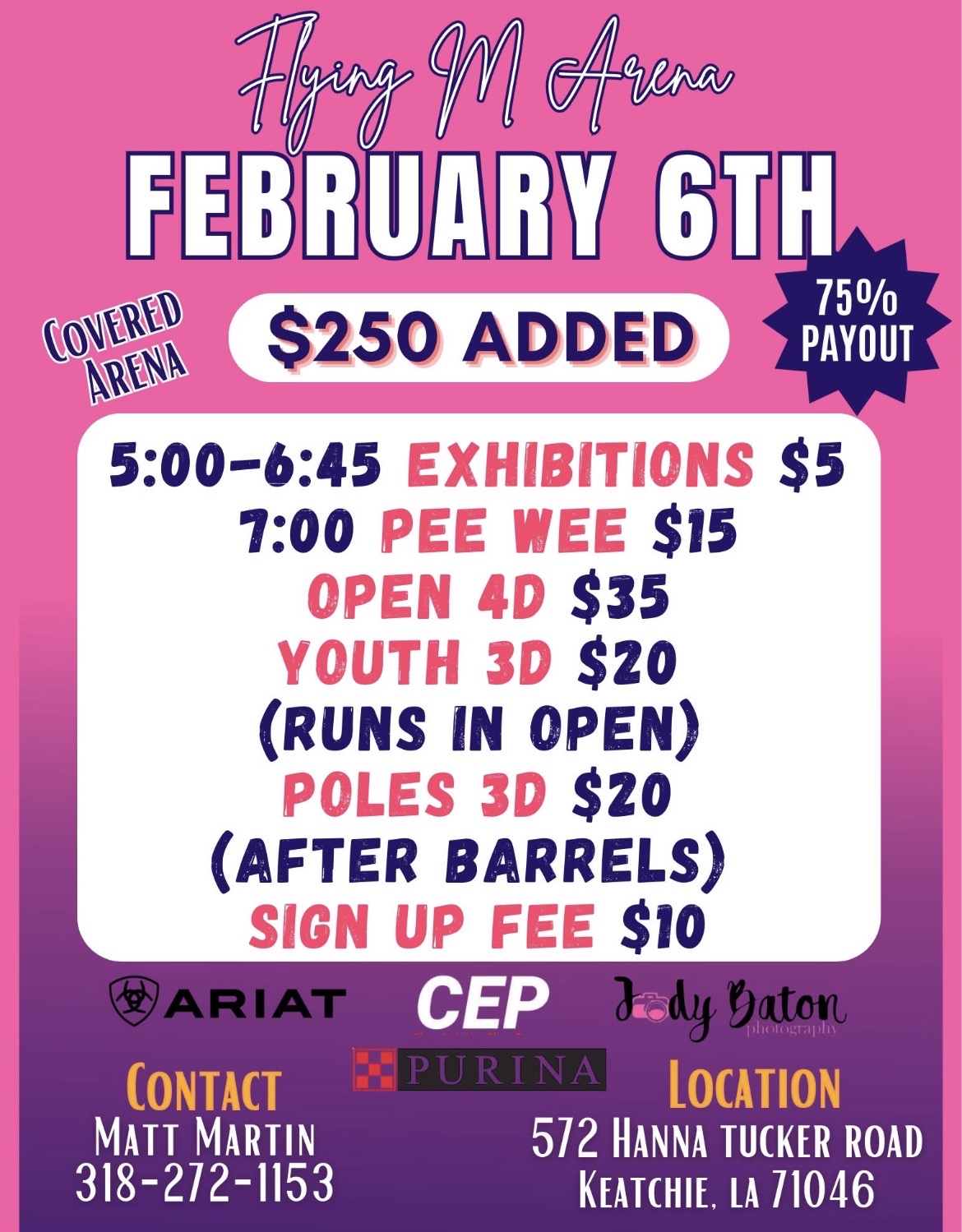 Flyer 1 for Flying M Arena 