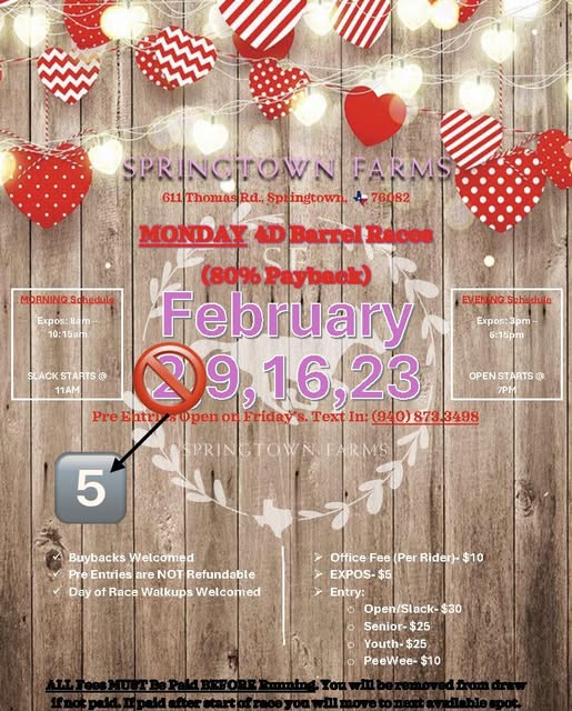 Flyer 1 for Springtown Farms Series