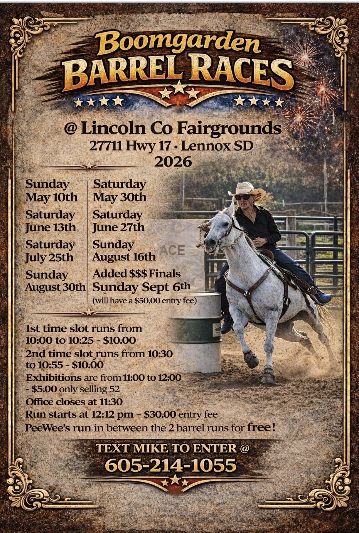 Flyer 1 for Boomgarden Barrel Races 