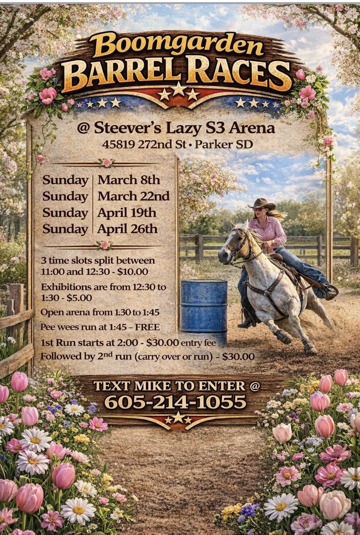 Flyer 1 for Boom garden Barrel race 