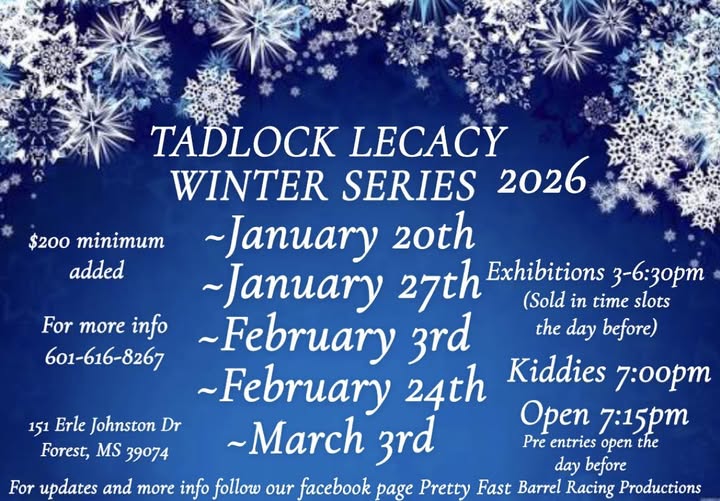 Flyer 1 for Tadlock Legacy Series