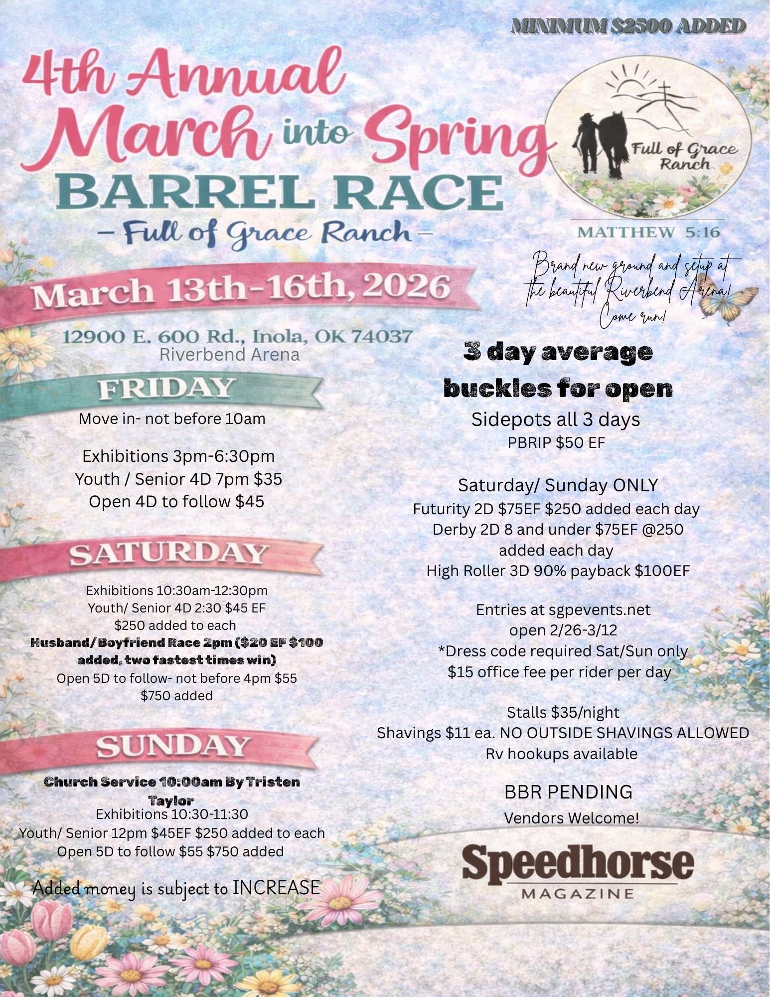 Flyer 1 for FOGR March into Spring Fling