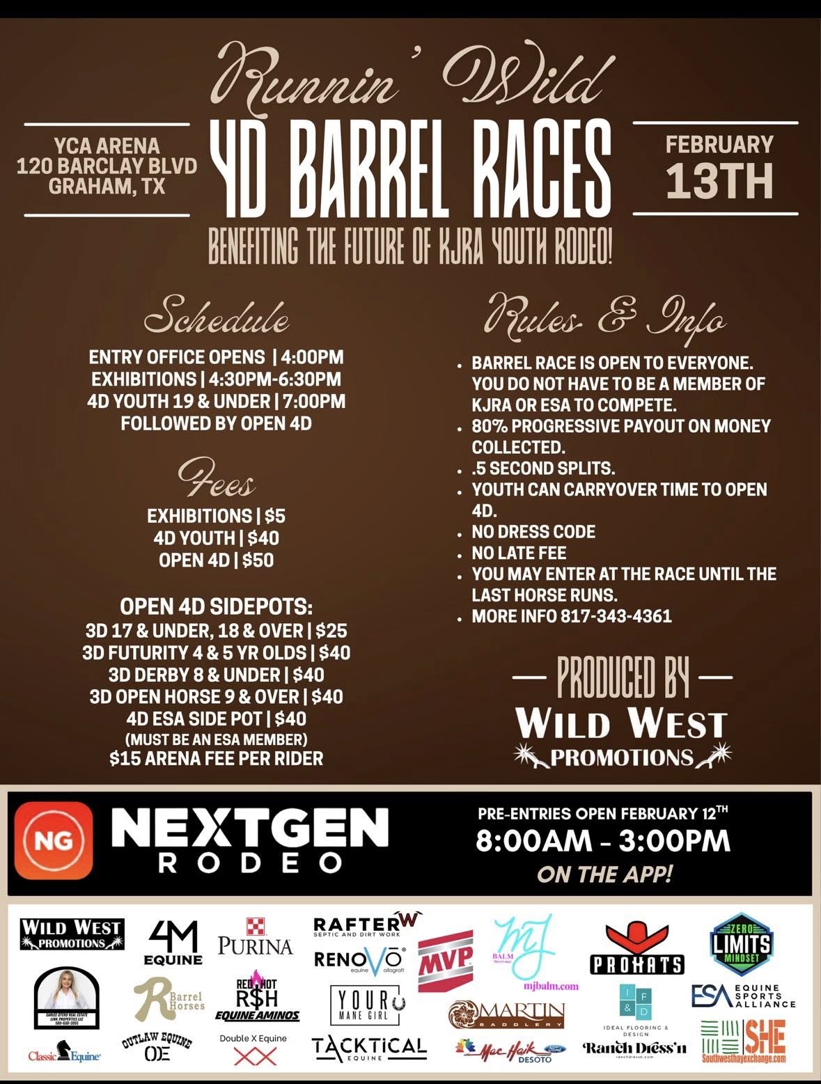 Flyer 1 for Runnin Wild 4D Barrel Races