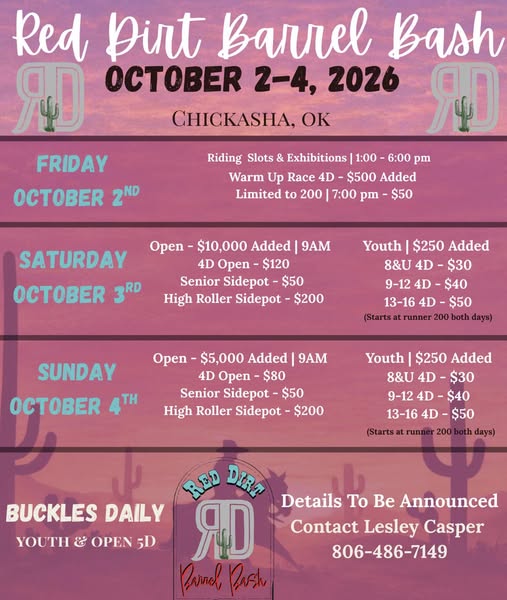 Flyer 1 for Red Dirt Barrel Bash