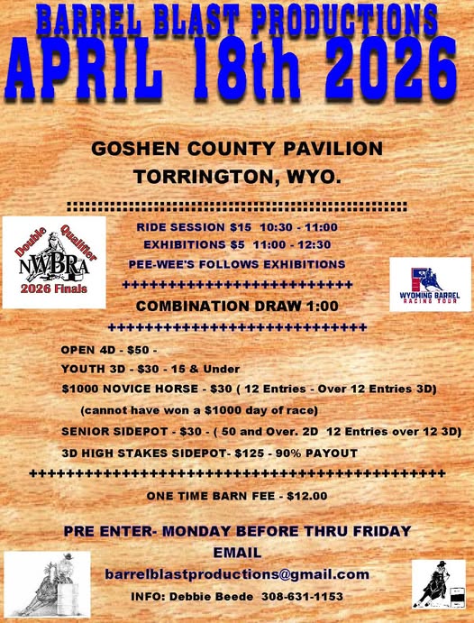 Flyer 1 for Barrel Blast Productions 2026 Schedule