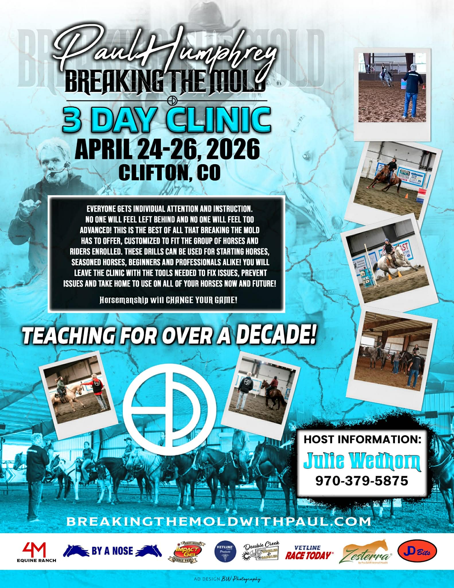 Flyer 1 for Paul Humphrey Breaking The Mold  3 Day Clinic