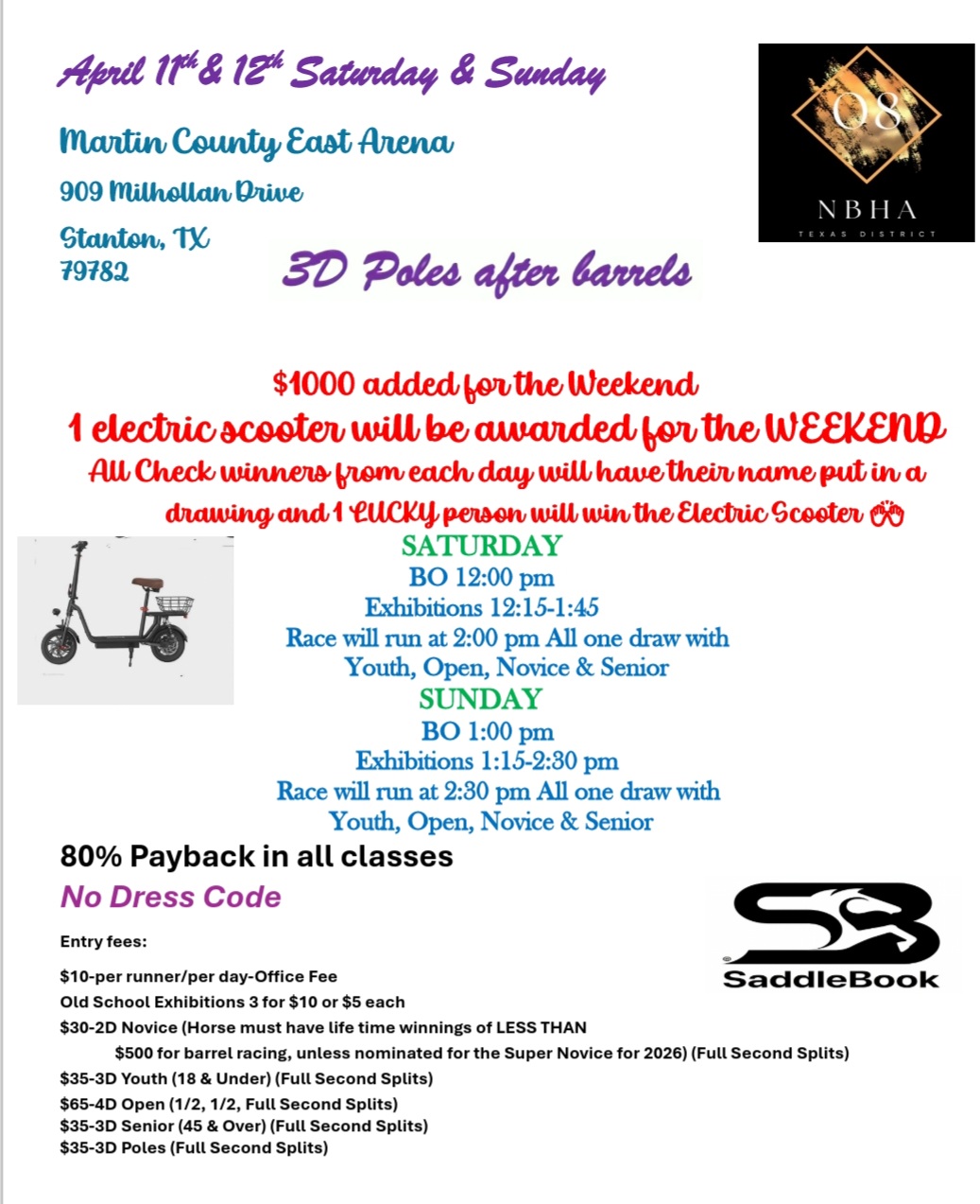 Flyer 1 for NBHA TX 08 Barrels & Poles