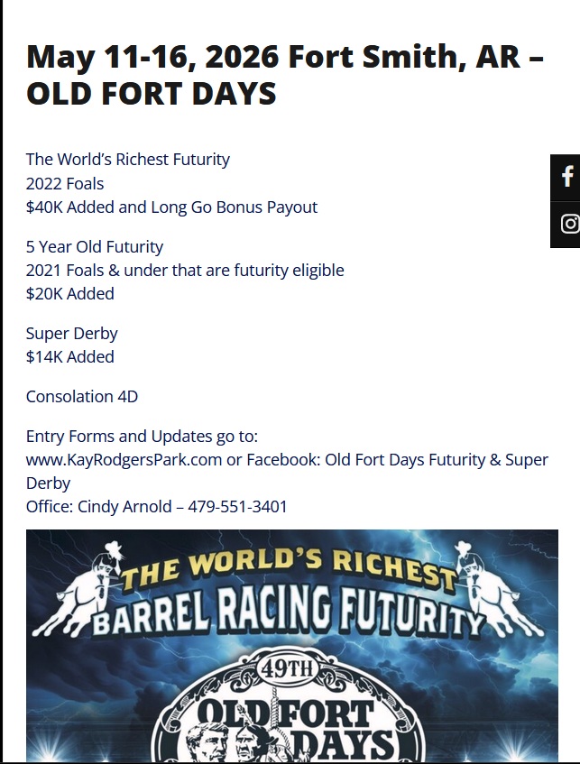 Flyer 1 for Old Fort Days Futurity