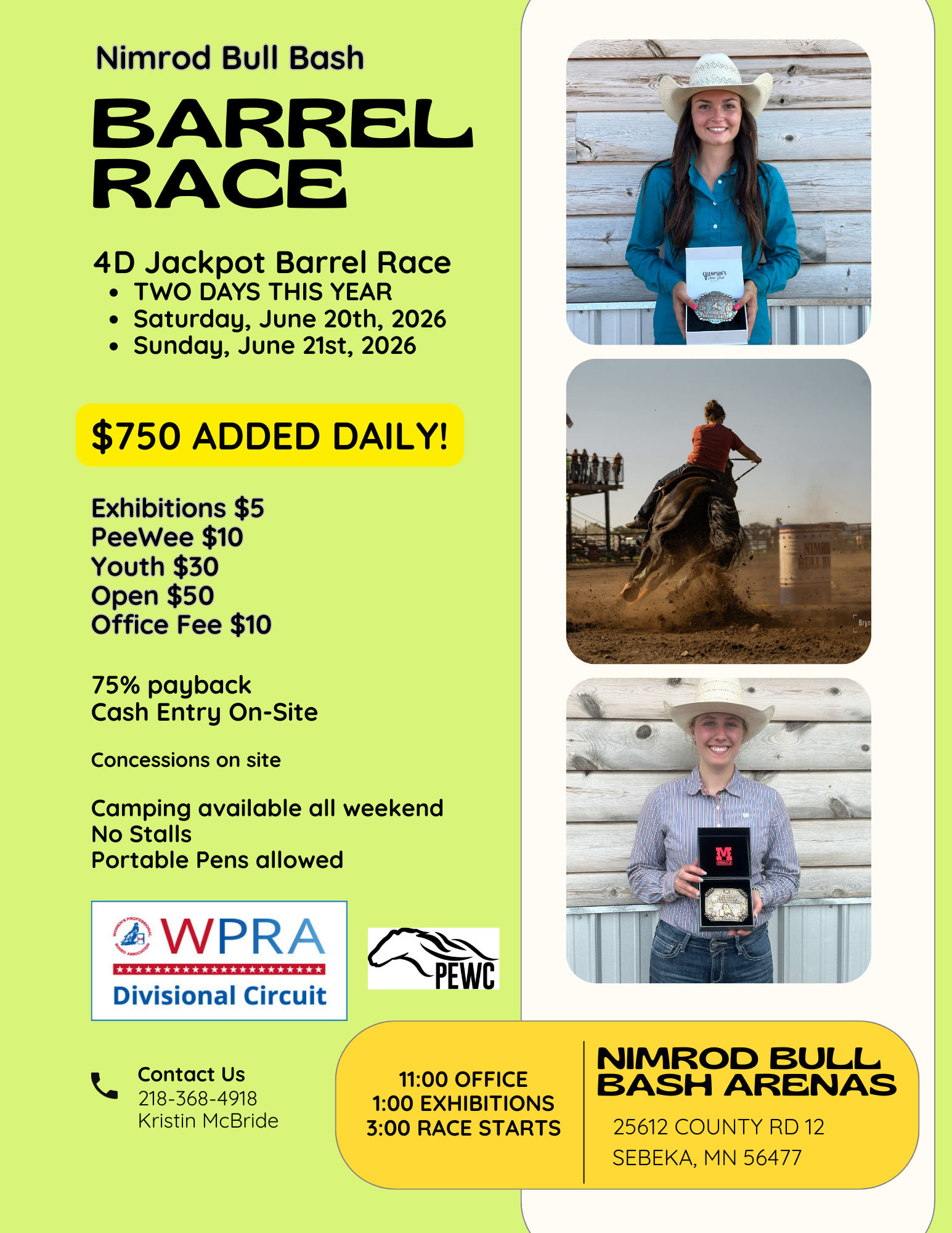 Flyer 1 for Nimrod Bull Bash Barrel Race