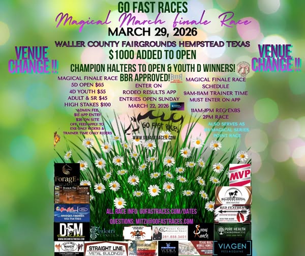 Flyer 1 for Barrel Race VENUE CHANGE