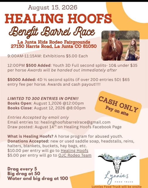 Flyer 1 for Healing Hoofs Benefit Race