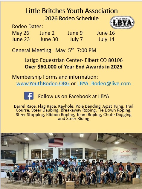 Little Britches Youth Assoc 2026 Schedule