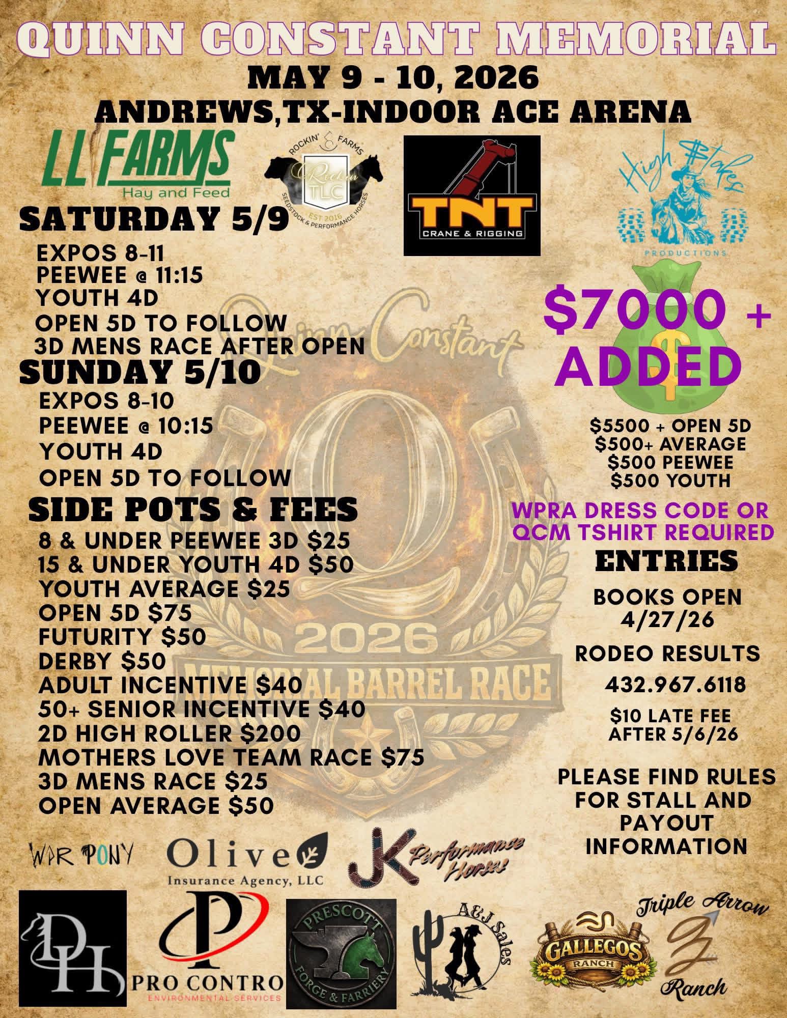 Flyer 1 for Quinn Constant Memorial