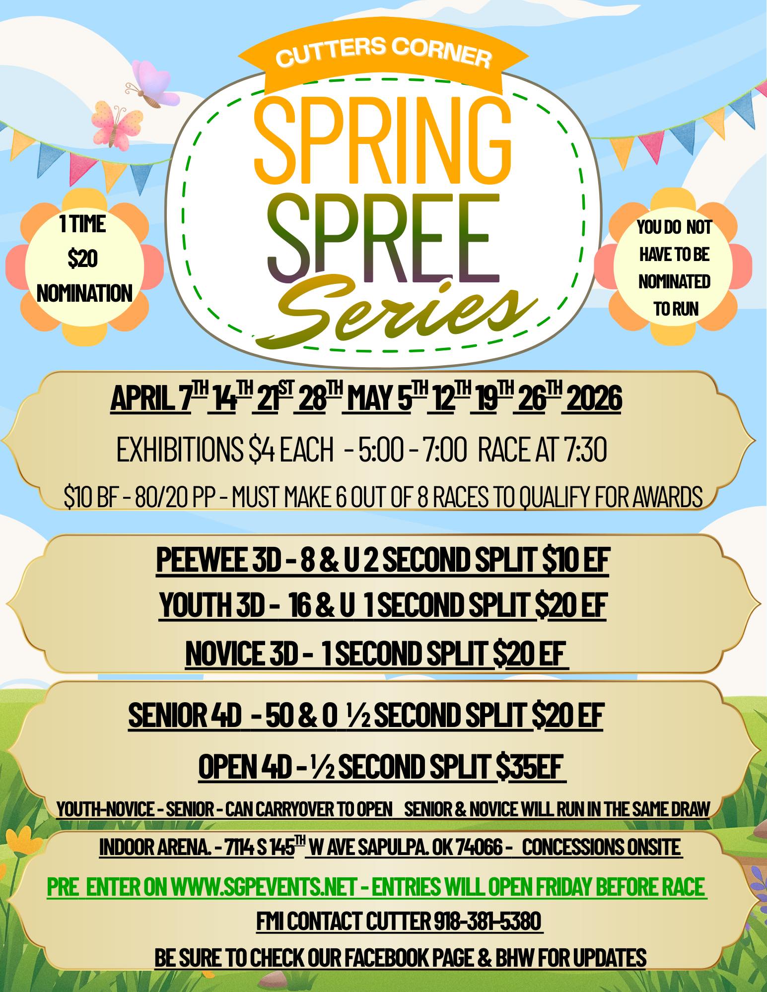 Flyer 1 for Spring Spree Series