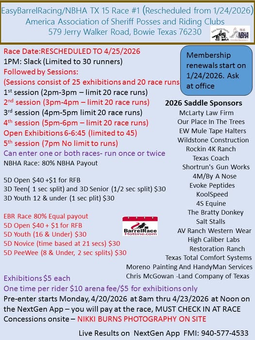 Flyer 1 for Barrel Race