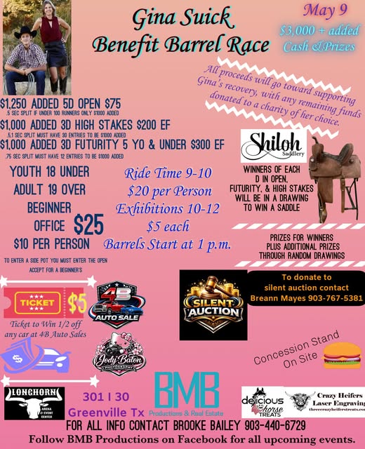 Flyer 1 for Gina Suick Benefit Race