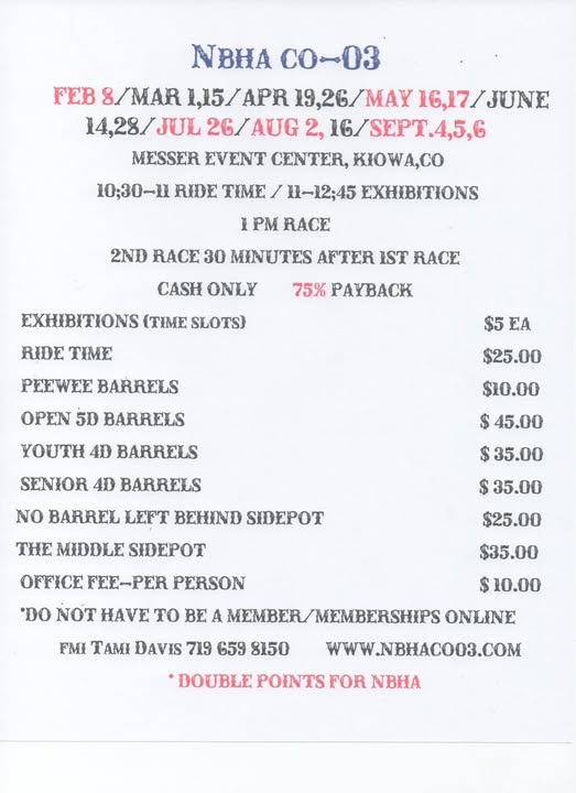 Flyer 1 for Barrel Race
