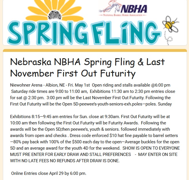 Flyer 1 for Barrel Race