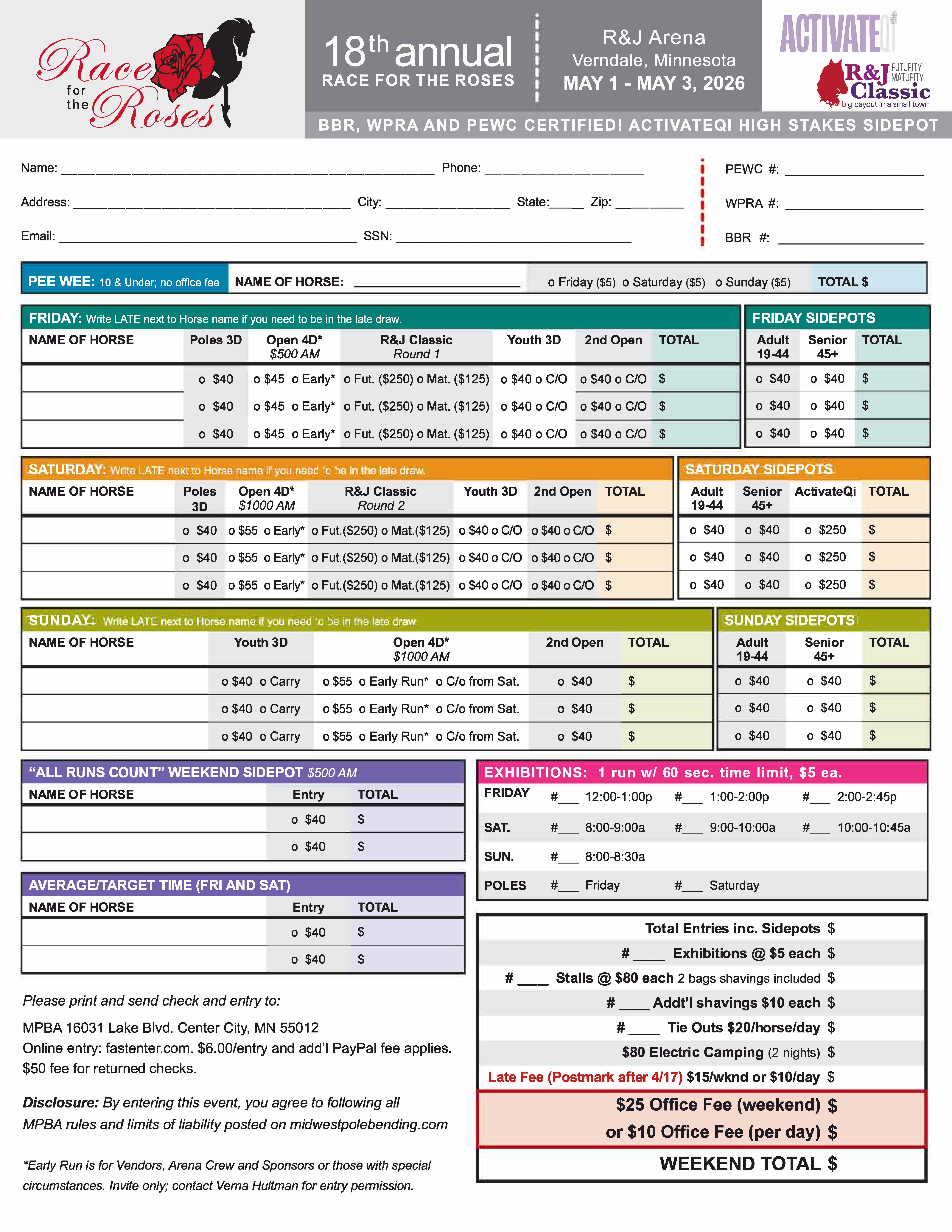 Flyer 2 for 18th Annual Race for the Roses