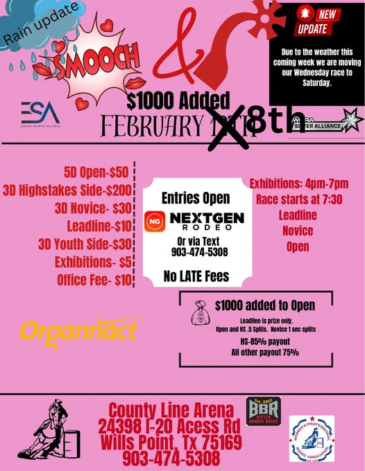 Rescheduled Smooch Open 5D Barrel Race
