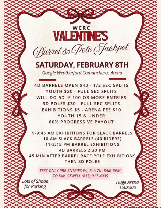 WCRA Valentines Barrels and Poles